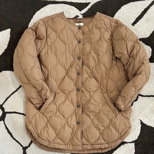 Marine Layer Calista Lightweight Quilted Jacket Caramel Medium
